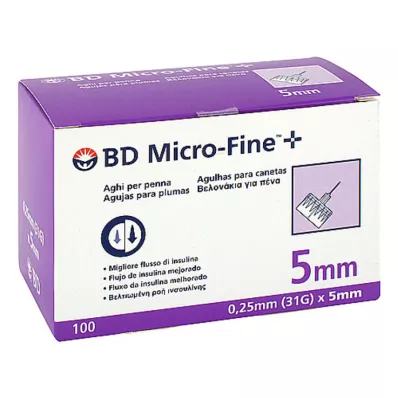 BD Micro-Fine + jehly na pera 0,25x5 mm, 100 ks
