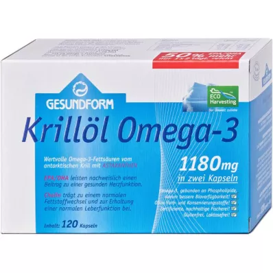 GESUNDFORM Krylový olej 1180 mg antarktický kapsle, 120 ks