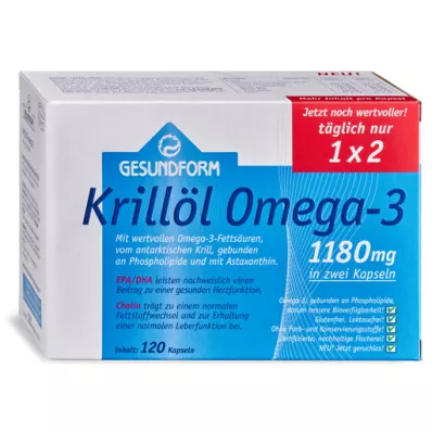 GESUNDFORM Krillový olej 1180 mg antarktické kapsle, 120 kusů