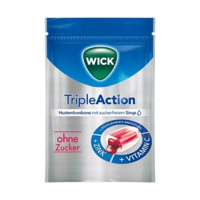 WICK Tripleaction Menthol &amp; Cukrovinky Cassis bez cukru, 72 g