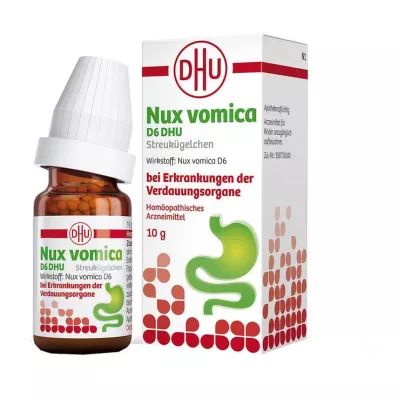 Nux vomica D6 DHU globule na onemocnění trávicích orgánů, 10 g