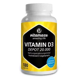 VITAMIN D3 20 000 I.U. depotní tablety s vysokou dávkou, 180 ks