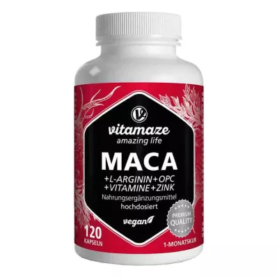 MACA Vysoká dávka 10:1+L-arginin+OPC+Vit.vegan Kps., 120 ks