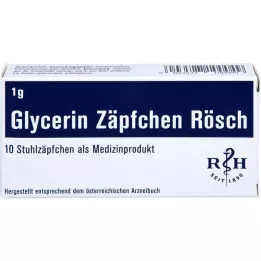 GLYCERIN ZÄPFCHEN Rösch 1 g proti zácpě, 10 ks