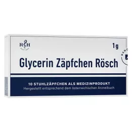 Glycerinové čípky Rösch 1 g proti zácpě, 10 ks