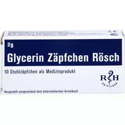 GLYCERIN ZÄPFCHEN Rösch 2 g proti zácpě, 10 ks