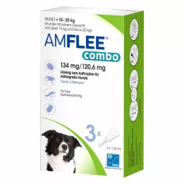 AMFLEE combo 134/120,6 mg Perorální roztok pro psy 10-20 kg, 3 ks