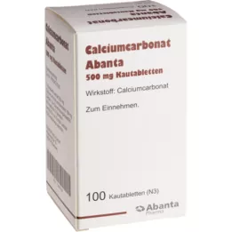 CALCIUMCARBONAT ABANTA 500 mg žvýkací tablety, 100 ks