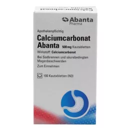 Uhličitan vápenatý Abanta 500 mg žvýkací tablety, 100 ks