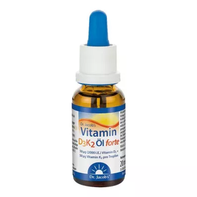 Vitamin D3K2 olej forte Dr.Jacob`s drops, 20 ml Vitamin D3K2 olej forte Dr.Jacob`s drops, 20 ml