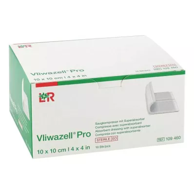 Vliwazell Pro superabsorb.compress sterilní 10x10 cm, 10 ks