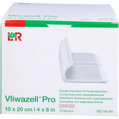 VLIWAZELL Pro superabsorb.compress.sterile 10x20 cm, 10 ks