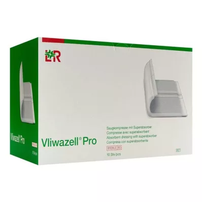 Vliwazell Pro superabsorb.compress sterilní 15x20 cm, 10 ks