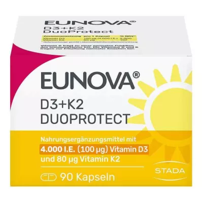 EUNOVA DuoProtect D3+K2 4000 I.U./80 μg Kapsle, 90 ks
