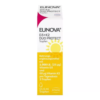 Eunova Duoprotect D3 + K2 1000 IU / 50 µg kapky, 11,5 ml