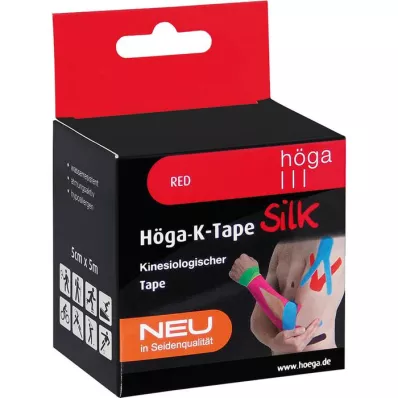 HÖGA-K-TAPE Hedvábí 5 cmx5 m l.fr.červená kinesiol.páska, 1 ks