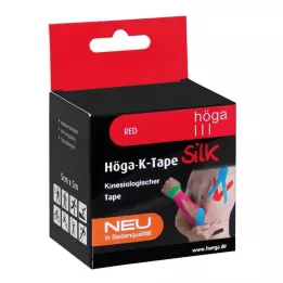 HÖGA-K-TAPE Hedvábí 5 cmx5 m l.fr.červená kinesiol.páska, 1 ks
