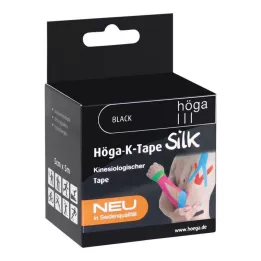 HÖGA-K-TAPE Hedvábí 5 cmx5 m l.fr.černá kineziol.páska, 1 ks