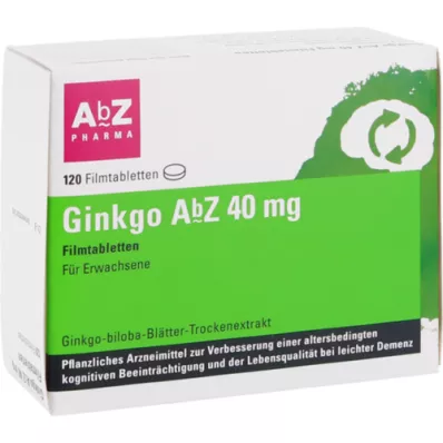 GINKGO AbZ 40 mg potahované tablety, 120 ks