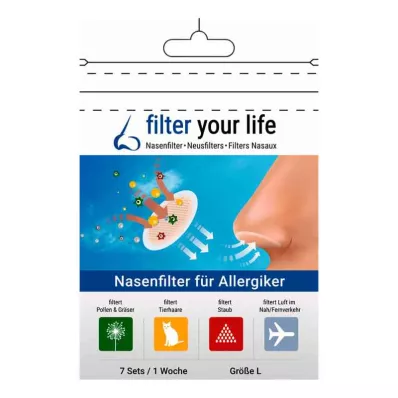 FILTER YOUR LIFE Nosní filtr pro alergiky velikost L, 7X2 ks