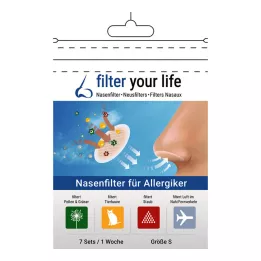 FILTER YOUR LIFE Nosní filtr pro alergiky, velikost S, 7X2 ks