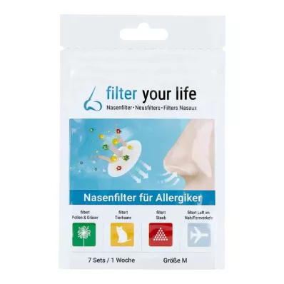 Nosní filtr Filter Your Life pro alergiky velikost m (7x2 kusy)