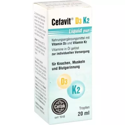 CEFAVIT D3 K2 Tekuté čisté kapky pro perorální použití, 20 ml