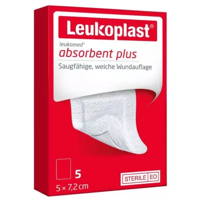 Leukoplast Leukomed sterilní krytí na rány 5x7,2 cm, 5 ks