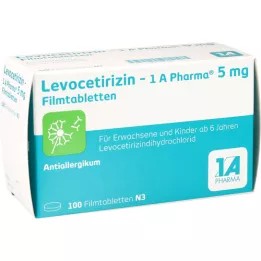 LEVOCETIRIZIN-1A Pharma 5 mg potahované tablety, 100 kapslí