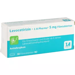 LEVOCETIRIZIN-1A Pharma 5 mg potahované tablety, 50 ks