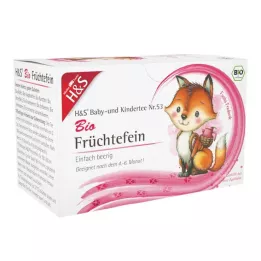 H&amp;S Organický kojenecký a dětský čaj Ovocný jemný filtrační sáček, 20X2,5 g