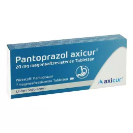 Pantoprazol axicur® 20 mg tablety, 7 ks