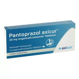 Pantoprazole axicur® 20 mg tablety, 14 ks