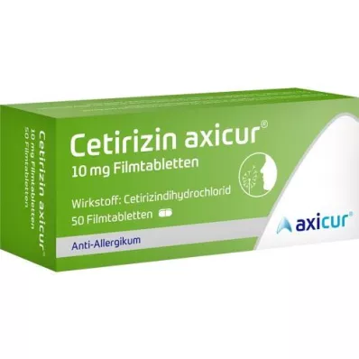 CETIRIZIN axicur 10 mg potahované tablety, 50 ks