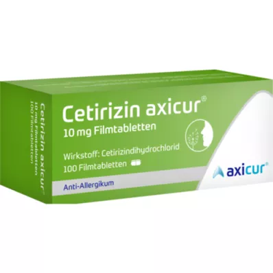 CETIRIZIN axicur 10 mg potahované tablety, 100 ks
