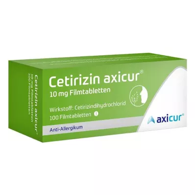 CETIRIZIN axicur 10 mg potahované tablety, 100 ks