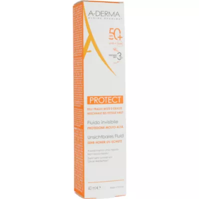 A-DERMA PROTECT SPF 50+ neviditelná tekutina, 40 ml