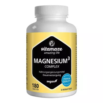 MAGNESIUM 350 mg komplex citrát/oxid/uhlík.vegan, 180 ks