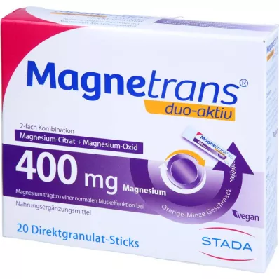 MAGNETRANS duo-aktiv 400 mg tyčinky, 20 ks