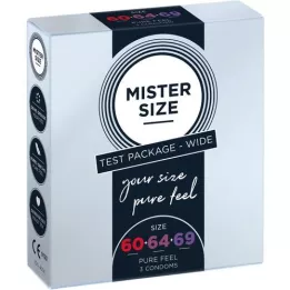 MISTER Zkušební balení velikosti 60-64-69 kondomů, 3 ks