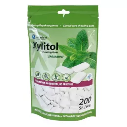 MIRADENT Žvýkačky Xylitol Spearmint Ref., 200 ks