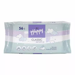 BELLA Happy Baby vlhčené ubrousky sensitive s kliknutím, 56 ks