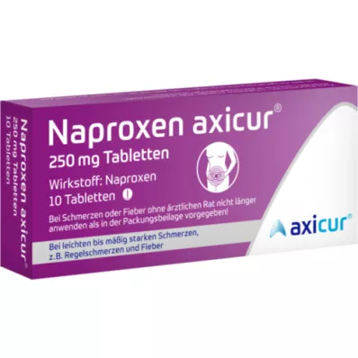 NAPROXEN axicur 250 mg tablety, 10 ks