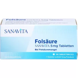 FOLSÄURE SANAVITA 5 mg tablety, 50 ks
