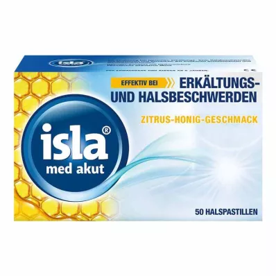 isla® med akutní pastilky s příchutí citrusovo-med, 50 kusů