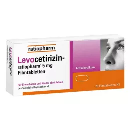 LEVOCETIRIZIN-ratiopharm 5 mg potahované tablety, 20 ks