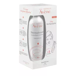 AVENE Termální voda ve spreji 150 ml + sada 5 látkových masek, 1 ks