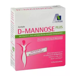 D-MANNOSE PLUS 2000 mg Tyčinky s vit. a minerály, 15X2,47 g