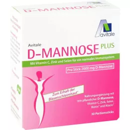 D-MANNOSE PLUS 2000 mg tyčinky s vitamíny a minerály, 30X2,47 g