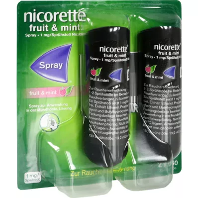 NICORETTE Ovoce &amp; Máta Sprej 1 mg/sprej, 2 ks